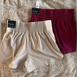 NWT Abercrombie YPB Ultra High Rise Unlined Motiontek Shorts - Set of two pairs